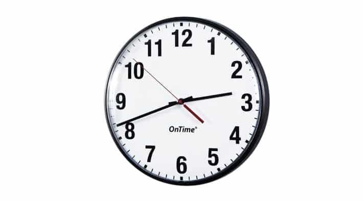 12 Diameter PoE Analog Clock, Double-sided, 50% OFF