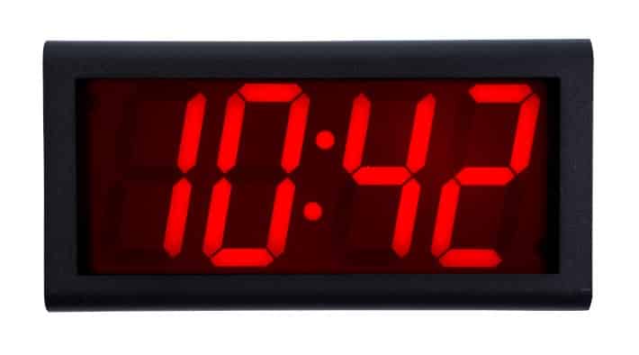 4-Digit NTP Synchronized IP Clock with PoE | TimeTools Ltd